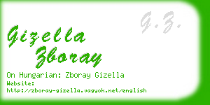 gizella zboray business card